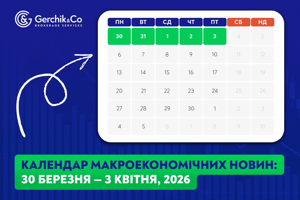Макроекономічний календар (30 березня – 3 квітня 2026 року)